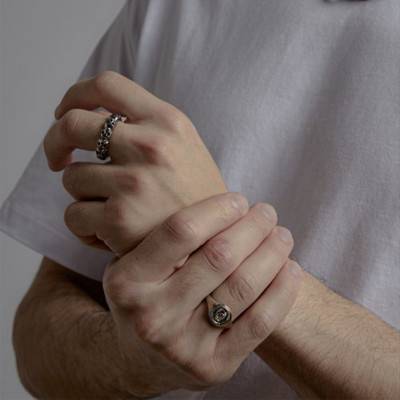 Bague skull seal argent - Taille 56 - Northskull