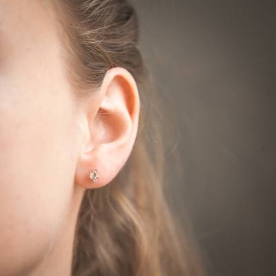 Boucles d'oreilles Or blanc Diamant & Morganite - Aurora