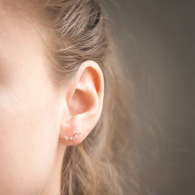 Boucles d'oreilles Or rose & Morganites - Aurora
