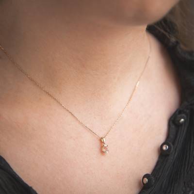 Rose Gold & Oval Morganite Pendant - Aurora
