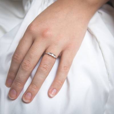 Oval Pink Morganite & Diamond Engagement Ring in 375 or 750 Rose Gold - Aurora