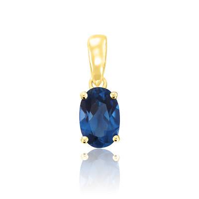 Pendentif Topaze En Forme Goutte D'eau - Or 750 Millièmes (18 Carats), Poids 0.77g, Occasion