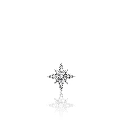 Boucles D'oreilles Pendantes Yumilok - Argent 925 Et Zircon, Motif étoile élégant, Couleur Or Rose