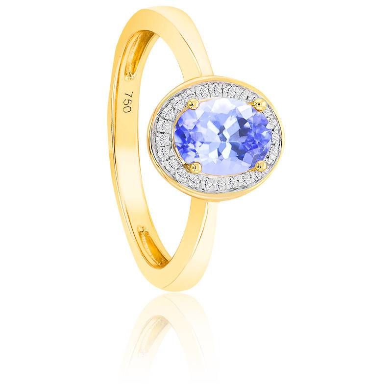 Bague Or Jaune 750 & Tanzanite Ovale - Bloomingstone - Ocarat