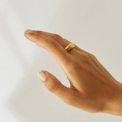 Bague Caspio Dorée - Aleyolé