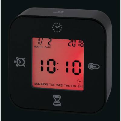 Black Quartz Digital Alarm Clock VR30071 - Vedette
