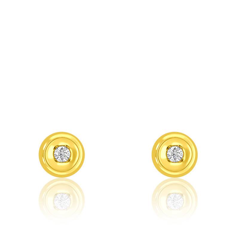 Boucles d'oreilles créoles, Or jaune 750 - Rosatella