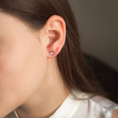 Boucles d'oreilles Diamants & Or Blanc 375 - Rosatella