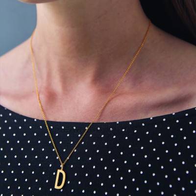 18K Gold-Plated Letter G Charm Pendant - Design Letters