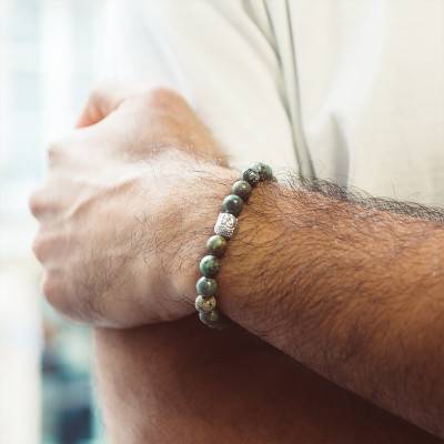 African Turquoise and Buddha Bracelet - Lauren Steven