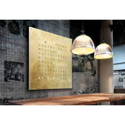 Horloge Qlocktwo Classic Creator's Edition Silver & Gold - 45 cm - Qlocktwo