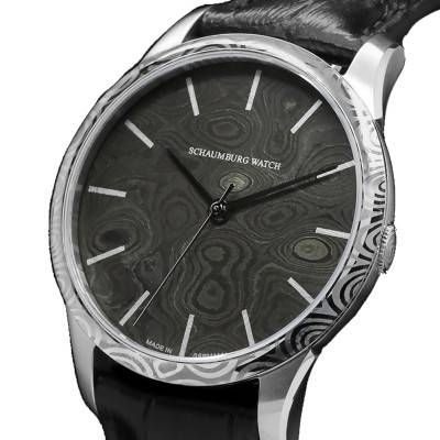 Montre Gnomonik Damast effet bois - Schaumburg Watch