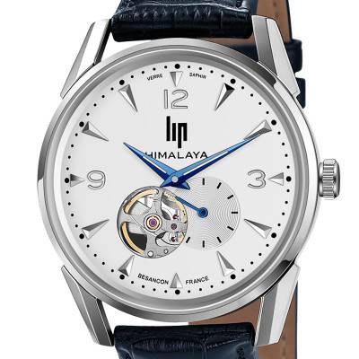Montre Himalaya 40 Silver/Blue Coeur Battant 671255 - Lip