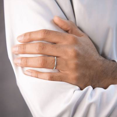 Alliance Demi-Jonc en Palladium, Largeur 2 mm - Fair'Belle