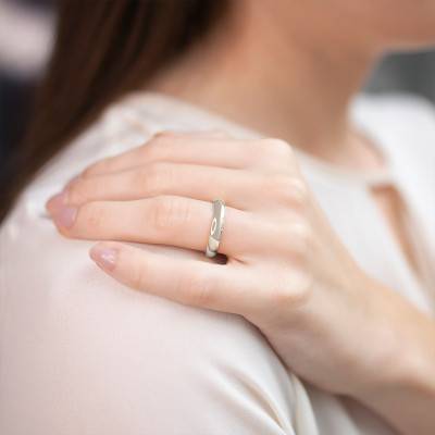 Platinum Parisien Comfort Wedding Ring, Width 3.50 mm - Ponce