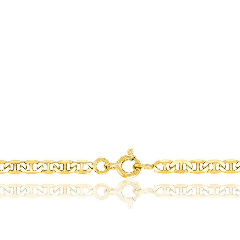 Bracelet Maille Américaine, Or Jaune 750, longueur 21 cm - Ocarat