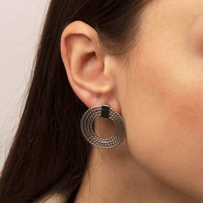 Boucles d'oreilles Aimée argentées - Emma & Chloé