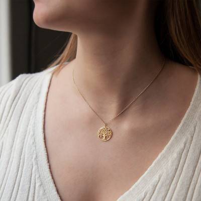 Pendentif Arbre de Vie en Or Jaune 375 & Diamant - Maison Ballet by Scarlett