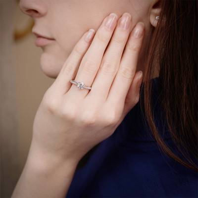 Bague Solitaire Alice Diamant 0,70 ct & Or Blanc 750 - Alliantine