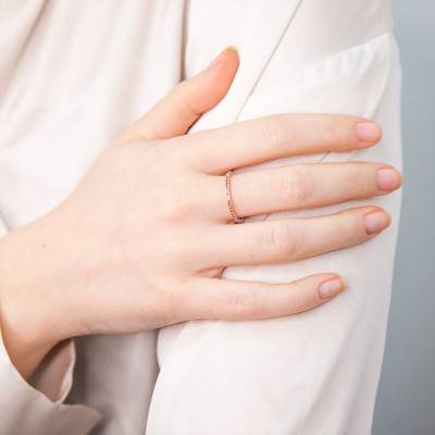 Bague Half Eternity Or Blanc 375, Saphirs Oranges - Aurora