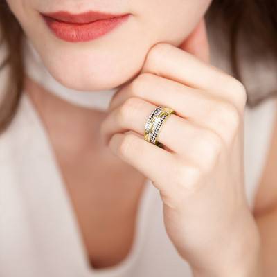 Bague Duchesse Or Blanc 375 & Diamants - Juweel