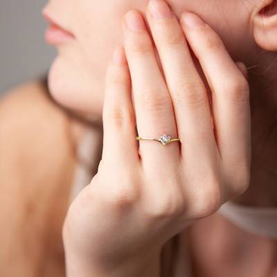 Bague de fiançailles Reina Or Jaune 375 & Diamants - Juweel