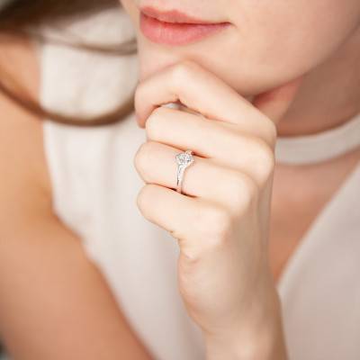 Bague de fiançailles Rosa Or Blanc & Diamants - Juweel