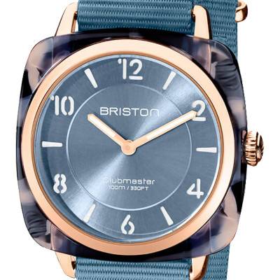 Glacier Blue Acetate Clubmaster Chic Watch 21536.PRA.UB.25.NIB - Briston