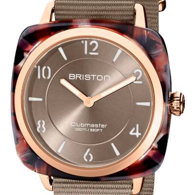 Taupe Acetate Clubmaster Chic Watch 21536.PRA.UBR.30.NT - Briston