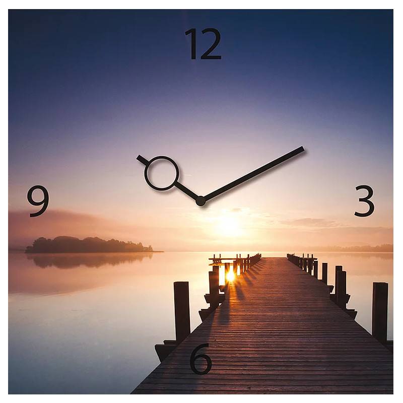 Glass Wall Clock - Sunset VP40060 - Vedette