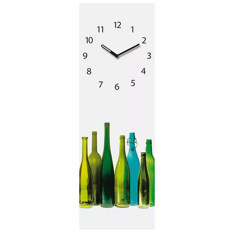 Glass Wall Clock - Bottles VP40057 - Vedette