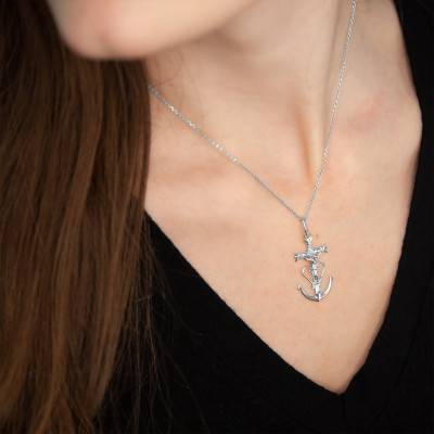 Pendentif Croix de Camargue Or Blanc 375 ou 750 - Vandona