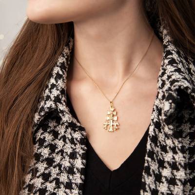 Yellow Gold Cross of Lorraine Pendant - Vandona