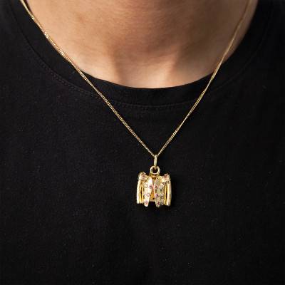Yellow Gold Matador Jacket Pendant - Vandona