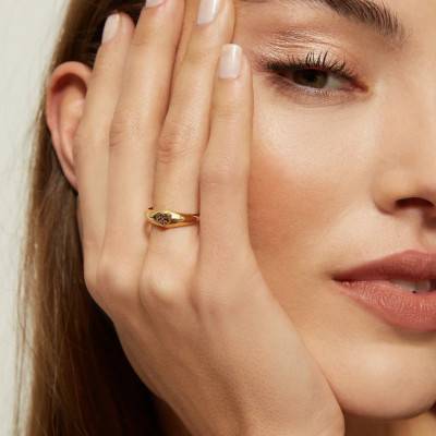 Smoky Crush Dorée Ring - Aleyolé