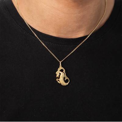 Yellow Gold Dragon Pendant - Vandona