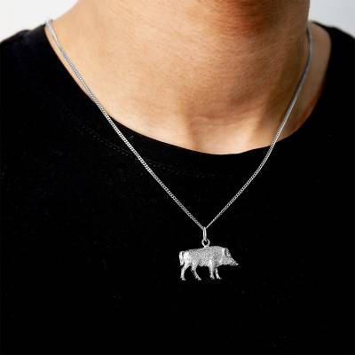 White Gold Wild Boar Pendant - Vandona