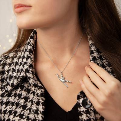 White Gold Flamingo Pendant - Vandona