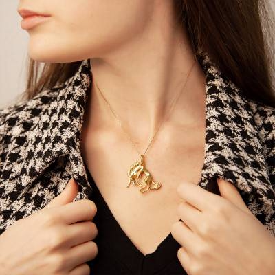 Yellow Gold Horse Pendant - Vandona