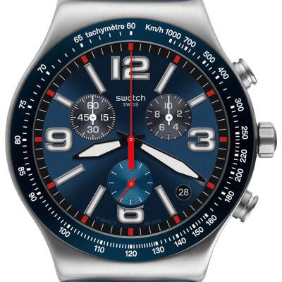 Montre New Irony Chrono Blue Grid YVS454 - Swatch