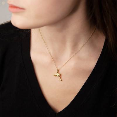 Yellow Gold Dolphin Pendant - Vandona