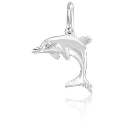 Pendentif En Or 18 Carats Et Nacre – Motif Dauphin, Occasion