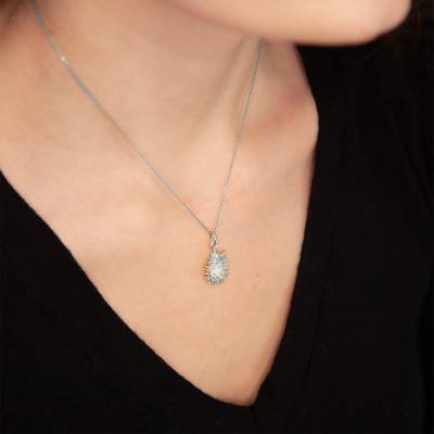 Pendentif Hérisson Or Blanc - Vandona