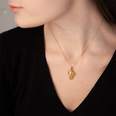 Yellow Gold Grape Cluster Pendant - Vandona