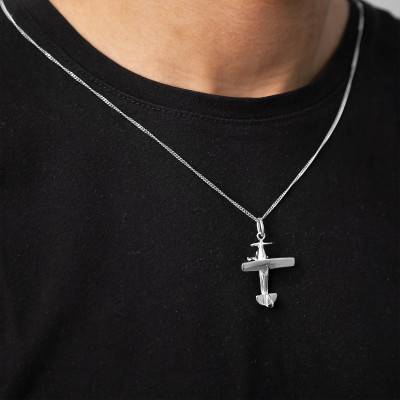 Pendentif Avion Or Blanc - Vandona