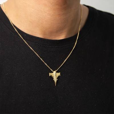 Yellow Gold Rafale Jet Pendant - Vandona