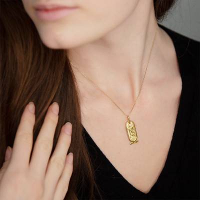 Pendentif Cartouche Egyptienne Or Jaune - Vandona