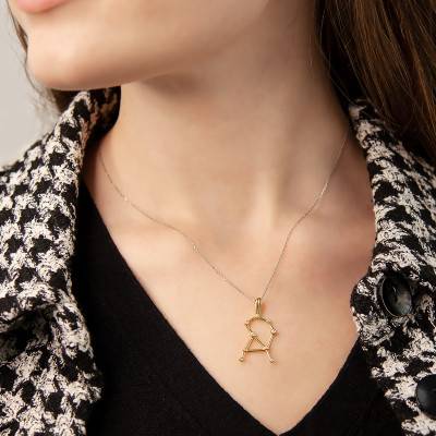 Pendentif Constellation Gémeaux en Or Jaune 375 ou 750 - Vandona