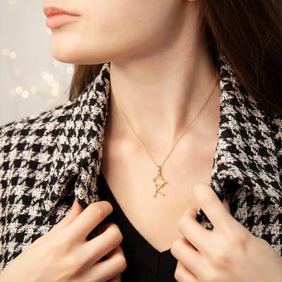 Pendentif Constellation Lion en Or Jaune 375 ou 750 - Vandona