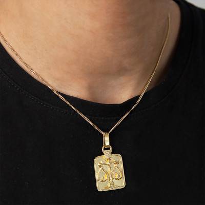 Pendentif Zodiaque Balance Or Jaune - Vandona